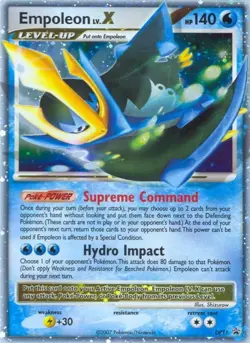 Pokemon TCG - Empoleon Lv.X - DP11 - Ultra Rare - Black Star Promo [Heavy Play] - Image 1