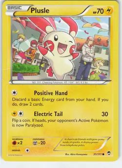 Plusle 31/111 XY - Furious Fists Common Normal MP Pokemon - Image 1