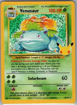 Venusaur 15/102 Celebrations: Classic Collection - Pokemon Card - NM - Image 1
