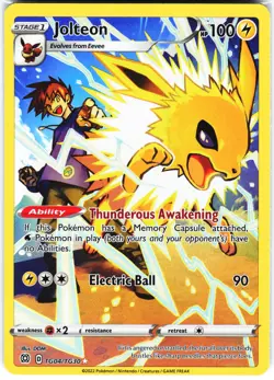 Pokemon Card- Jolteon SWSH09: Brilliant Stars Trainer Gallery #TG04/TG30 - Image 1