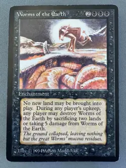 Worms of the Earth MTG The Dark—Moderately Played Very Good—RESERVE LIST - Image 1