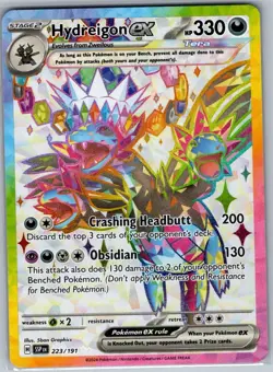 Hydreigon ex 223/191 SV08: Surging Sparks - Pokemon Card - NM - Image 1