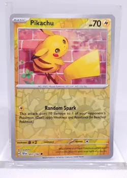 Pokemon Temporal Forces Reverse Holographic Pikachu 051/162 - Image 1