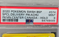 Special Delivery Pikachu Pokemon Center Canada Promo SWSH074 PSA 9 Mint - Image 3