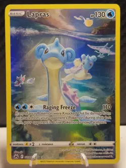 Pokemon TCG Lapras GG05/GG70 Crown Zenith Full Art Holo Illustration Rare - Image 1