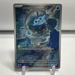 Pokemon TCG Paradox Rift Mantyke Illustration Rare 189/182 NM One Owner - Image 1