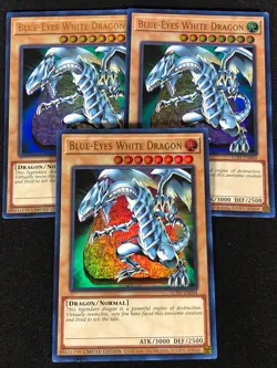 Yugioh Blue Eyes White Dragon LC01-EN004 1st Ultra x3 (LP) - Image 1