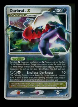 Darkrai LV.X 104/106 Great Encounters 2008 Holo Rare Pokemon Card TCG - Image 1