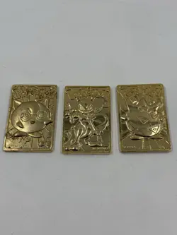 1999 Pokemon 23k Gold Plated Trading Cards Burger King Jigglypuff Mewtwo Togepi - Image 1