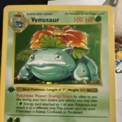 Pokemon Venusaur Base Set Shadowless 1st Edition 15/102 Holo Rare 100 HP Card - Image 5