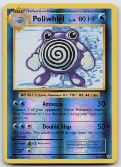 Pokemon Card Poliwhirl REVERSE HOLO XY - Evolutions 24/108 - Image 1