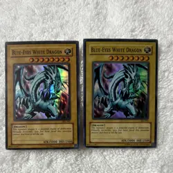 Blue-Eyes White Dragon (SKE-001) Holo Dragon Card Lot x2 Konami English - Image 1