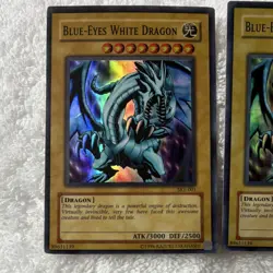Blue-Eyes White Dragon (SKE-001) Holo Dragon Card Lot x2 Konami English - Image 2