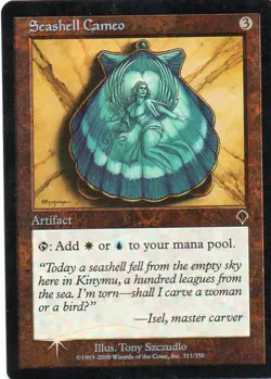 Magic Mtg FOIL Invasion Seashell Cameo near mint - Image 1