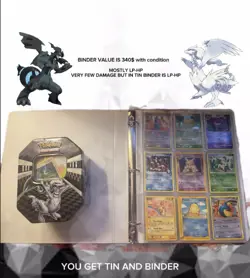 Pokemon TCG Card Lot Binder & TIN 2011 with cards - Image 1