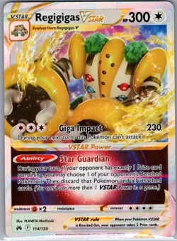 Regigigas VSTAR 114/159 Crown Zenith - Pokemon Card - NM - Image 1