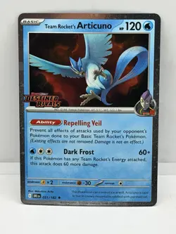 Team Rocket's Articuno 051/182 Pokemon Destined Rivals Stamped Promo (Best Buy) - Image 1