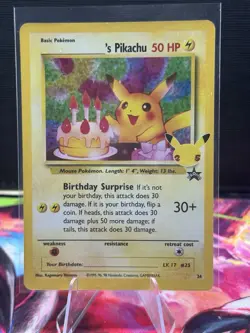 ____'s Birthday Pikachu 24 Celebrations: Classic Collection Pokemon Near Mint NM - Image 1