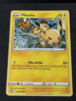 2022 Pokemon Pikachu Snowflake Stamp Holiday Calendar 049/195 Silver Tempest - Image 1