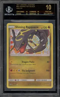 Pokemon Shining Rayquaza Shining Legends Holo Rare #56 BGS 10 BLACK LABEL - Image 1