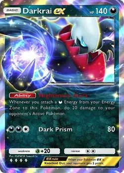 Pokemon TCG POCKET Darkrai EX (◇◇◇◇) - (Space-Time Smackdown A2) - Image 1