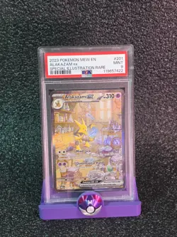 Pokemon Alakazam ex 201/165 Sv Scarlet & Violet 151 Illustration Rare Holo PSA 9 - Image 1