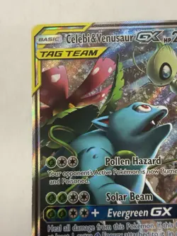 2019 POKEMON SM BLACK STAR PROMO SM167 FULL ART/CELEBI & VENUSAUR GX TAG TEAM NM - Image 3