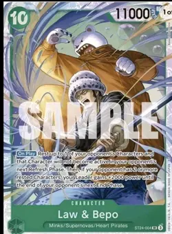 Law & Bepo ST24-004 Super Rare Foil One Piece TCG OP - Image 1