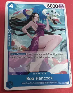 Bandai Boa Hancock OP02-059 Pre-Release Special Character One Piece CCG - Image 1