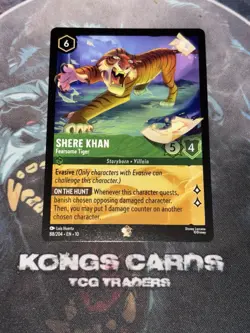 88/204 Shere Khan - Fearsome Tiger LEGENDARY NON FOIL Disney Lorcana Set 10 - Image 1