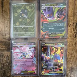 Pokemon TCG Holo Card Lot 4 Cards Nymble Mega Gengar EX Diancie EX Heracross EX - Image 1