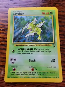 MP Scyther 017/130 Base Set 2 Holo Rare Pokemon Card - Image 1