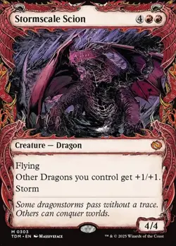 1x Stormscale Scion - Showcase NM Eng MTG - Tarkir: Dragonstorm - Image 1