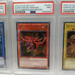 Yu-Gi-Oh! PSA 9 Egyptian God Card Set (Obelisk, Slifer, Ra) - Image 3