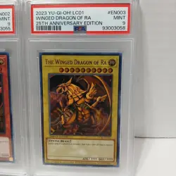 Yu-Gi-Oh! PSA 9 Egyptian God Card Set (Obelisk, Slifer, Ra) - Image 4