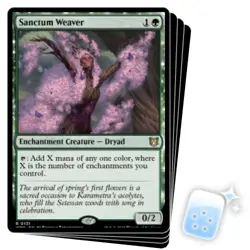 SANCTUM WEAVER X4 Wilds Of Eldraine: Commander Magic MTG MINT CARD - Image 1