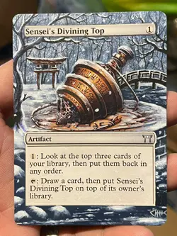 X4 Sensei's Divining Top Champions of Kamigawa Hand Painted Full Altered Art 🐠 - Image 2