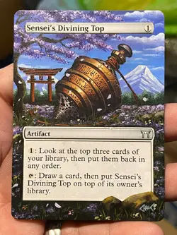 X4 Sensei's Divining Top Champions of Kamigawa Hand Painted Full Altered Art 🐠 - Image 3