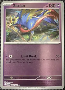 Zacian 045/094 Me02: Phantasmal Flames Reverse Holo - Pokemon Card - Image 1