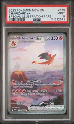 2023 POKEMON MEW EN-151 #199 CHARIZARD ex PSA 9 - Image 1