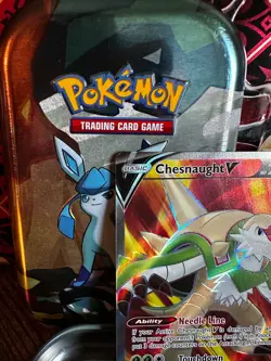 Pokemon TCG Chesnaught V 171/195 (Full Art) Sword & Shield Silver Tempest - Image 2