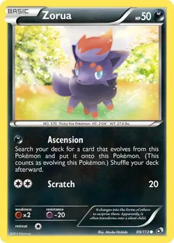 Zorua - 89/113 - Common - Reverse Holo HP DMG TCG Pokemon - Image 1