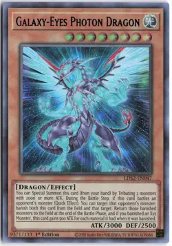 Yugioh - Galaxy-Eyes Photon Dragon (Blue) LDS2-EN047 1st Edition - Legendary Due - Image 1