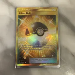 Pokemon Ultra Ball Secret Rare Holo SM Base Set 161/149 Trainer Card - Image 1