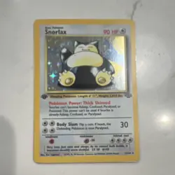 Pokemon TCG Snorlax Jungle 1st Edition 11/64 90 HP Holo Rare English Card - Image 1