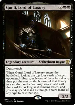 X 1 Gonti, Lord of Luxury NM-M Zendikar Rising Commander 044 MTG Magic - Image 1