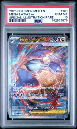 2025 POKEMON MEGA EVOLUTION SPECIAL ILLUSTRATION RARE MEGA LATIAS EX PSA 10 - Image 1