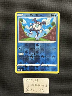 Pokemon Crown Zenith - Galarian Mr. Mime - 030/159 - Reverse Holo - M/NM - Image 1