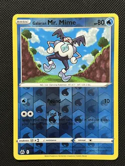 Pokemon Crown Zenith - Galarian Mr. Mime - 030/159 - Reverse Holo - M/NM - Image 2