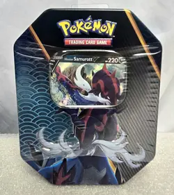 HISUIAN SAMUROTT V TIN Divergent Powers Pokemon TCG 2022 Factory Sealed - Image 1